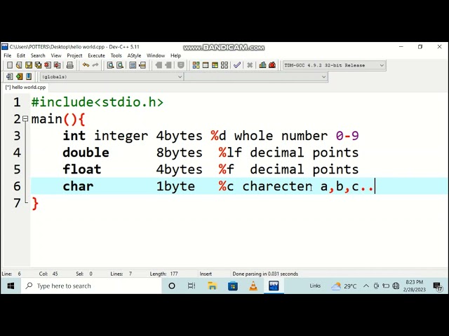STRUCTURED PROGRAMMING,C BASIC STRUCTURE,DATA TYPES, VARIABLES,VARIABLE DECLARATION.