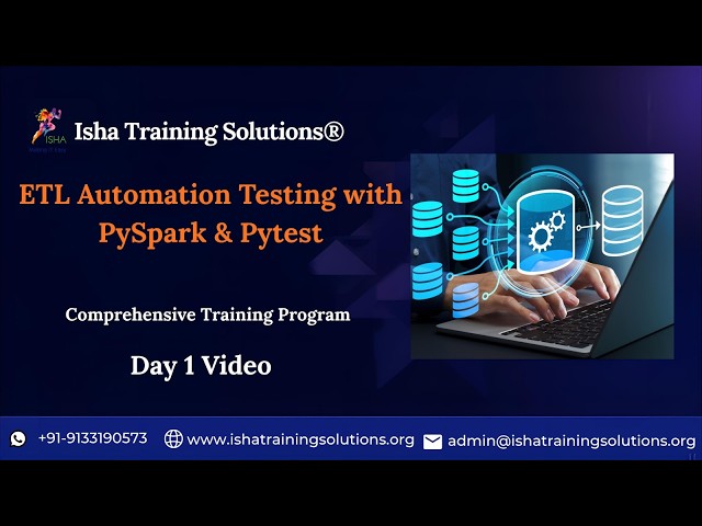 ETL Automation Testing Day1 Video 16th June 2026 .Call/ WhatsApp on +91-9133190573 to Enroll