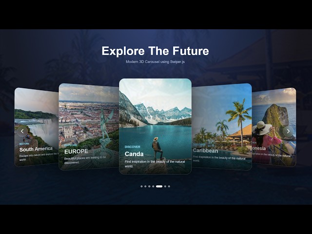Responsive Slider | Swiper Slider 3D Coverflow Effect | HTML CSS JavaScript