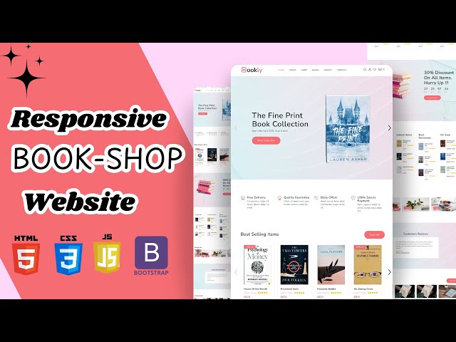 Responsive Book-Shop E-Commerce Website Design || HTML, CSS & Java Script