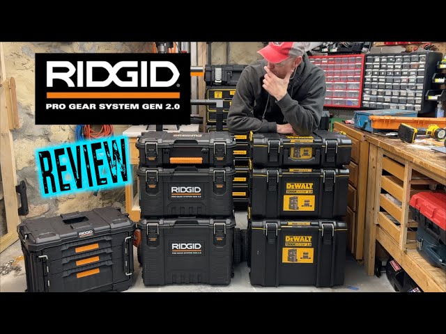 REVISIÓN de RIDGID 2.0 PRO GEAR y caja de herramientas de 3 cajones frente a ToughSystem y PACKOUT