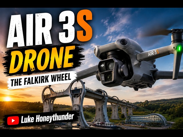 DJI Air 3s Drone Flight Over The Falkirk Wheel. #falkirkwheel #djiair3s #drone