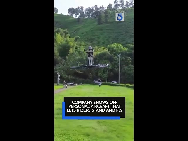 Company shows off personal aircraft that lets riders stand and fly