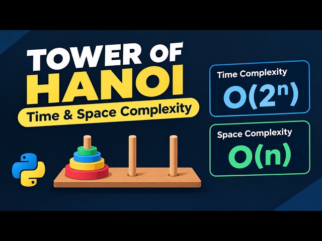 29: Time And Space Complexity Analysis | Tower Of Hanoi | Recursion