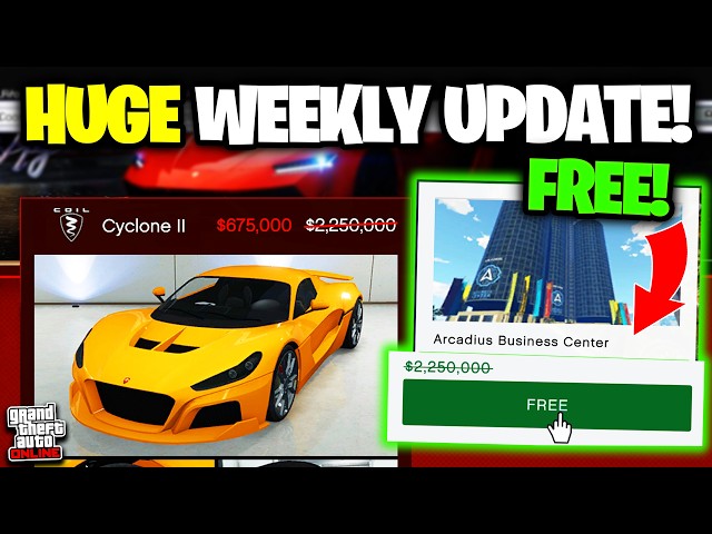 FREE Things, HUGE Discounts & More! GTA Online Weekly Update!