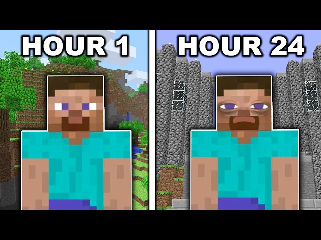 24 hours STRAIGHT in Minecraft Alpha