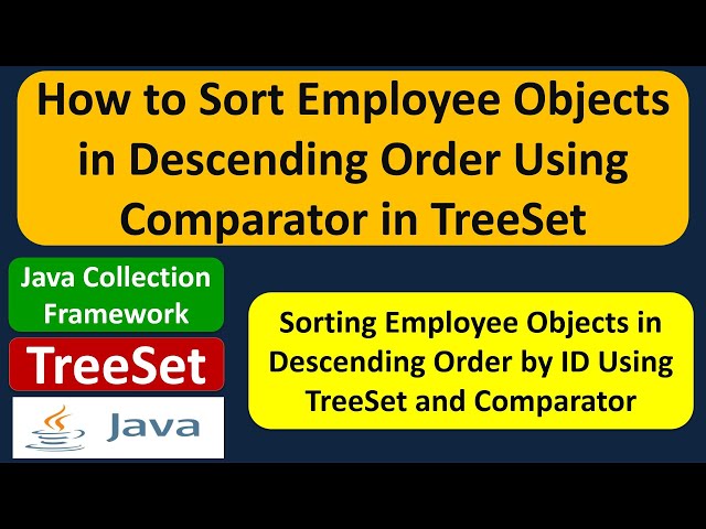 How to Sort Employee Objects in Descending Order Using Comparator in TreeSet