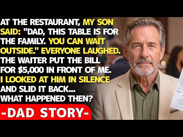 At the restaurant, my son snapped, 'Dad, this table is for our family. Get outside!' | Dad Prevails