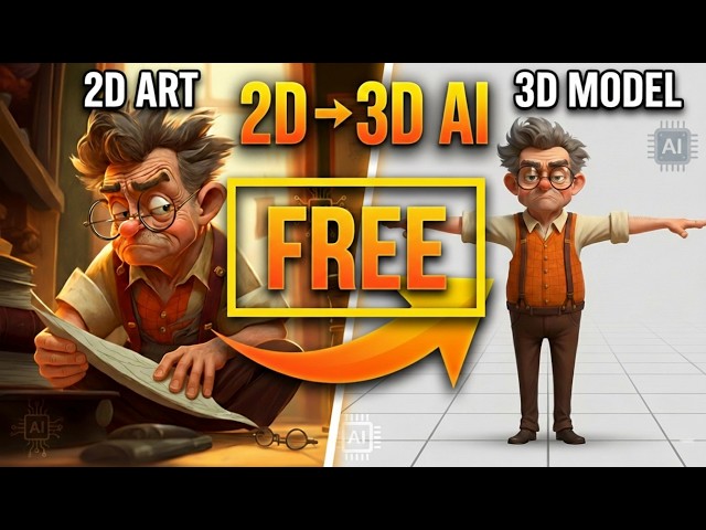 Turn Any Image Into a 3D Animated Character (FREE AI Tools)
