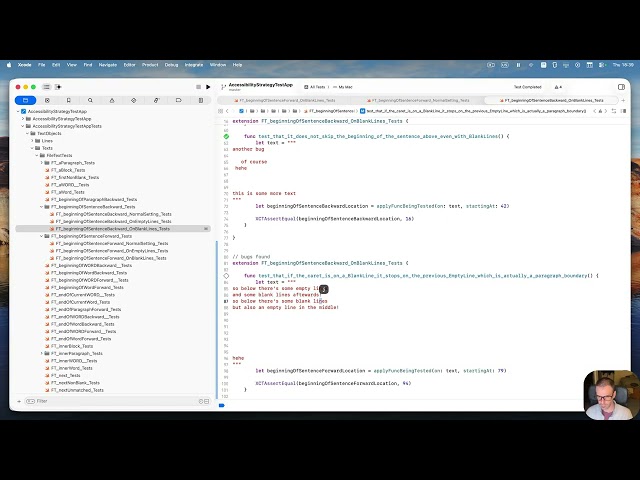 The Sentence, Part IV: beginningOfSentenceBackward