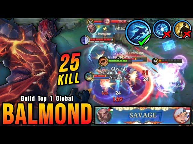 SAVAGE + 25 Kills!! Balmond with Sprint?! 100% UNSTOPPABLE!! - Build Top 1 Global Balmond ~ MLBB