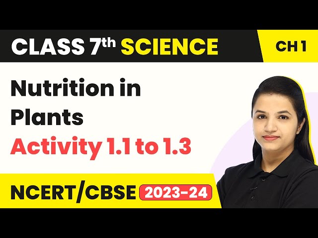 Class 7 Science Chapter 1 | Activity 1.1 to 1.3 - Nutrition in Plants