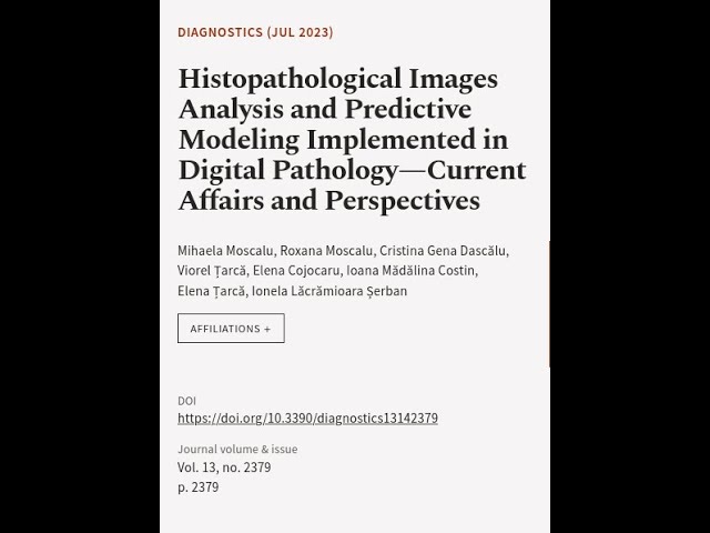 Histopathological Images Analysis and Predictive Modeling Implemented in Digital Path... | RTCL.TV