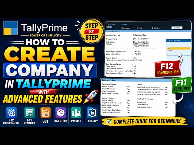 How to Create a Company in TallyPrime #Tally #TallyPrime #Accounting #GST