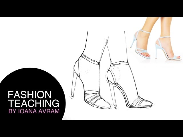 How to draw feet with shoes for beginners