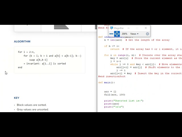 Selection and Insertion Sort in Python
