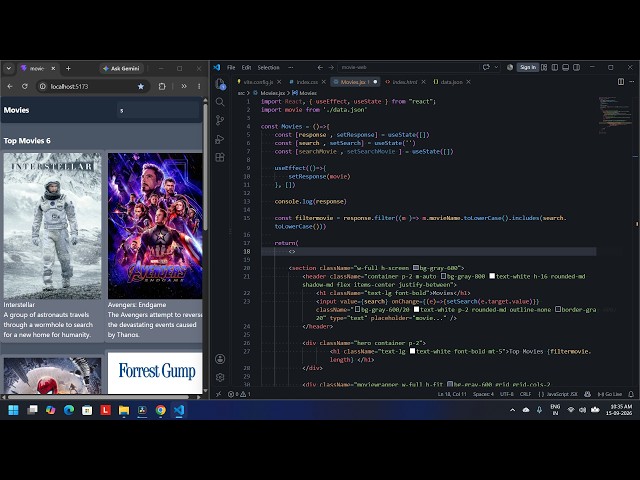 Learning React JS by Building a Movie Search Website 🎬 | Code With Me 💻 | No Talking