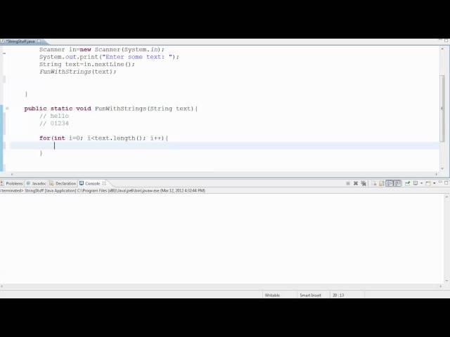 Iterating Over a String in Java