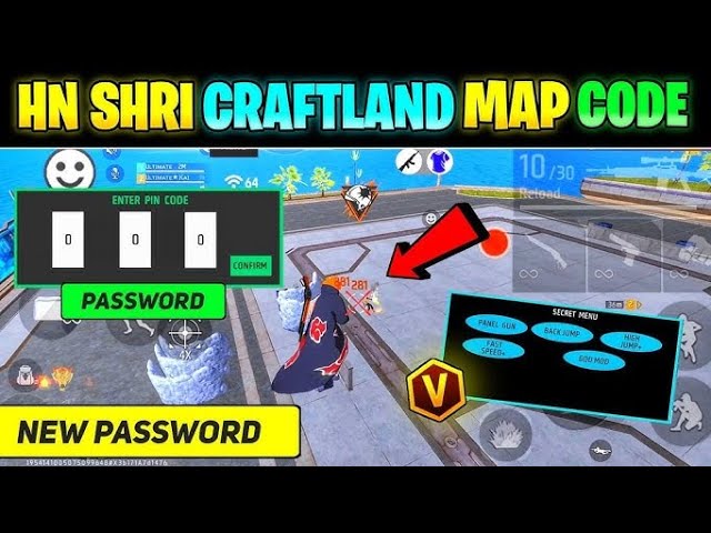 Free Fire craftland rooms new  2v2 script code  in HN SHRI