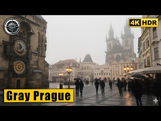 Gloomy Prague: 2 Weeks Without Sun & The Endless Winter Fog | 4K HDR ASMR