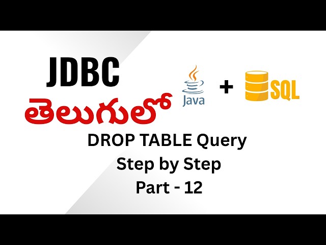 Drop Table in JDBC | executeUpdate() | Oracle Database | JDBC Tutorial  #12