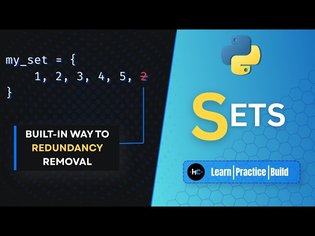 YOU Don't Need To Use Anything Else To Remove Duplicates (Python Sets) | Learning Python Day 34
