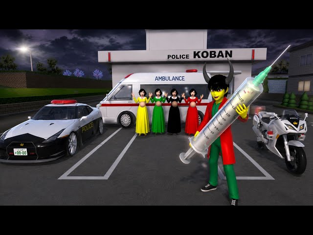 giant pregnant barbie rina on the highway 😂 #sakuraschoolsimulator 