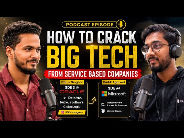 How to Crack BIG TECH from a Service-Based Company | Dhruvtechbytes | Dhruv Singhal | SDE Roadmap...
