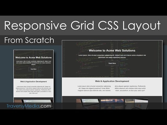 Grid CSS Responsive Website Layout - "Mobile First" Design