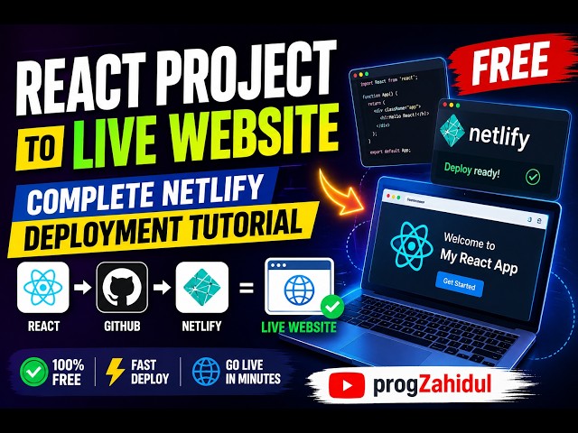 React Project to Live Website FREE 🚀 | Complete Netlify Deployment Tutorial