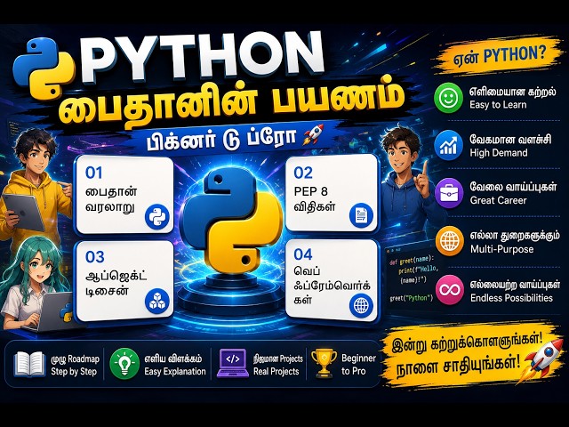 Python Full Course in Tamil | Beginner to Pro 🔥#Python #PythonProgramming #LearnPython #TamilCoding