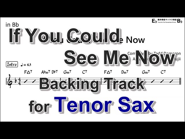 If You Could See Me Now - Backing Track with Sheet Music for Tenor Sax