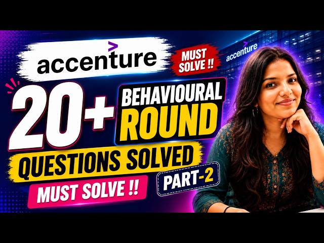 Accenture Behavioural Round Questions | Part-2| Accenture Exam Preparation| Hiring 2027 Batch #job