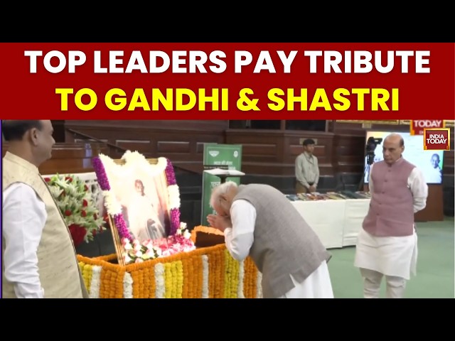 PM Modi, Rahul Gandhi, Om Birla Pay Tribute To Mahatma Gandhi, Lal Bahadur Shastri | India Today