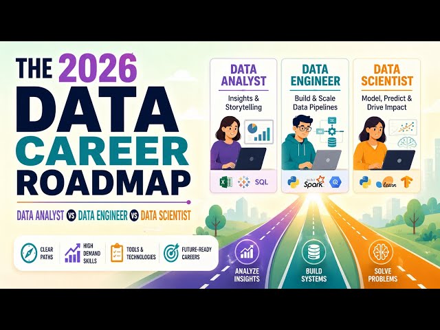 The 2026 Data Career Roadmap | Data Analyst vs Data Engineer vs Data Scientist | Uplatz