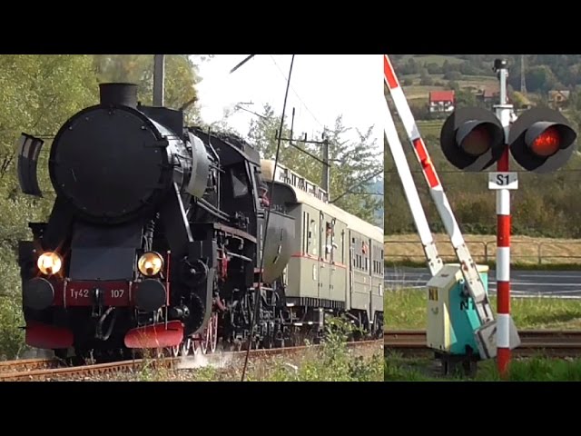 Vintage Steam Train - "Via Galician Transversal Railway to Żywiec" Ty42-107 "Kriegslok"