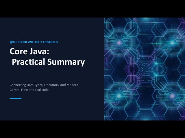 Java Tutorial EP5 | Recap Variable, Operators, Control Flow