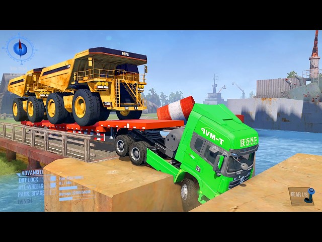 MudRunner Gameplay | Truck vs Impossible Road & Speed Bumps