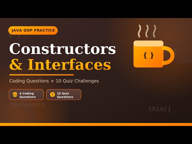 Java OOP Deep Dive  Constructor Chaining & Interface Conflicts Made Easy Detailed Concept focused
