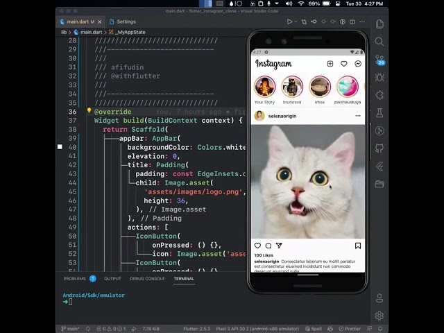 Flutter UI   Instagram Clone Part 1|| By Rush Flutter