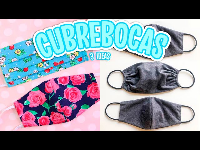 COMO HACER BARBIJOS/CUBREBOCAS CASEROS LAVABLES Y SIN COSER | TAPABOCAS o MASCARILLAS de tela