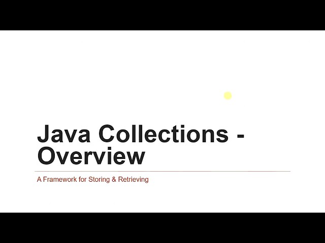 Java Collections Overview | Java Tutorial Part 1 #014