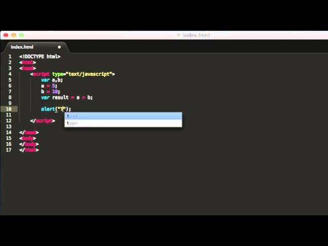Javascript Tutorial - basic math operations with variables