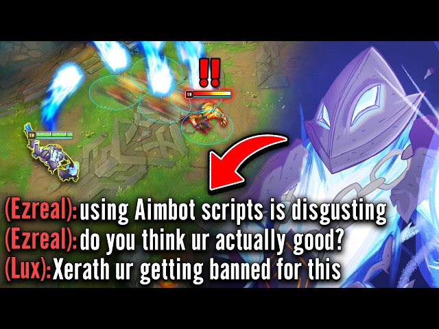 In this video I make Ezreal think I'm using "Aimbot Scripts" (THEY ALL REPORT ME)