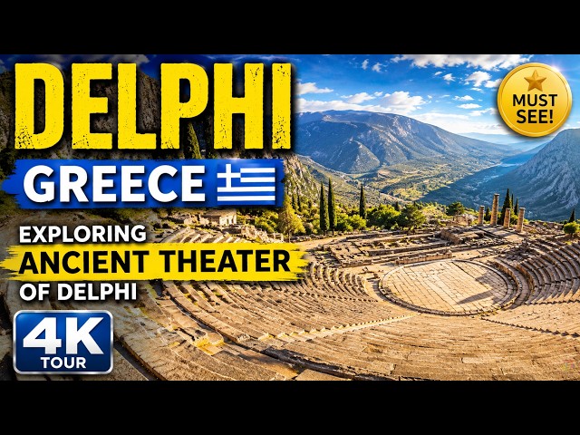 EXPLORING DELPHI GREECE 🇬🇷 | ANCIENT DELPHI ARCHAEOLOGICAL SITE | 4K