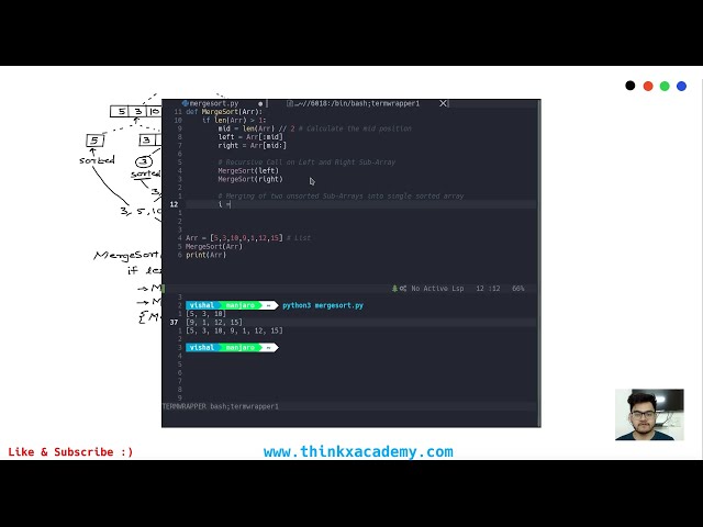 [1.6] Merge Sort Algorithm in Python