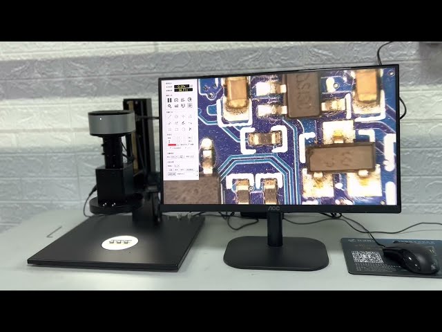 Ultra-clear video microscope with automatic zoom and measurement function