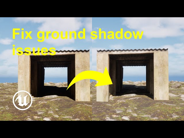 How to fix ground shadow issues in Unreal Engine 5