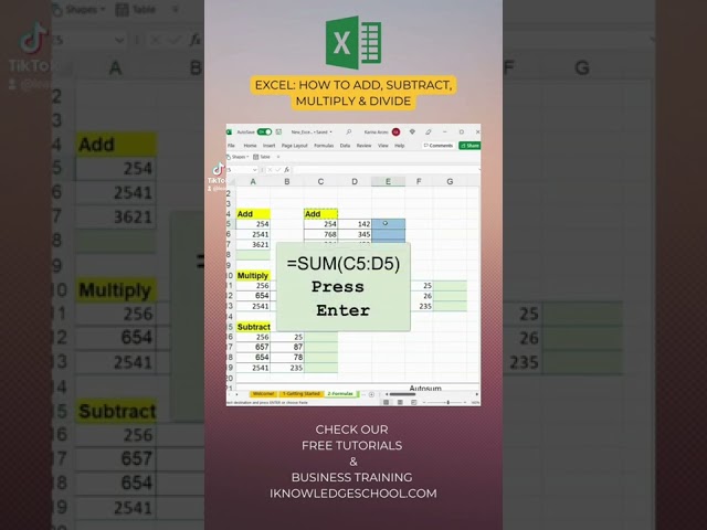 Excel math calculation tips 😎 learn it ⚡ fast