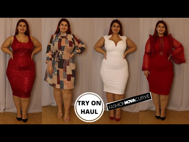 Plus size dresses try on haul | Fashion Nova Curve